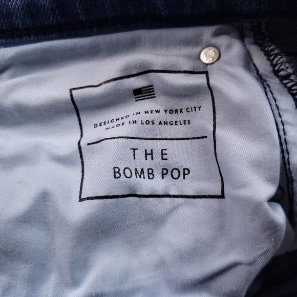 AYR The Bomb Pop Jeans Cropped Raw Hem Straight Leg Preppy Size 33S 33x24 - Picture 5 of 8